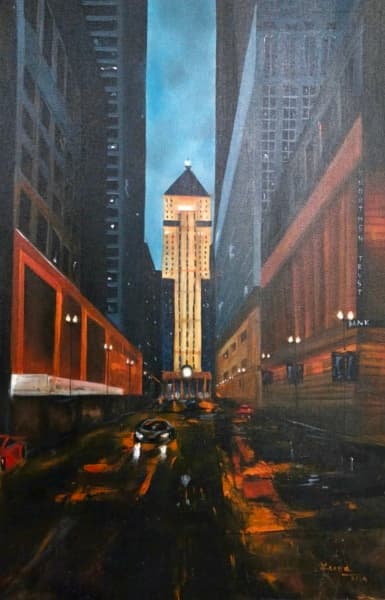 Chic-ago Downtown | Cityscape Acrylic Painting