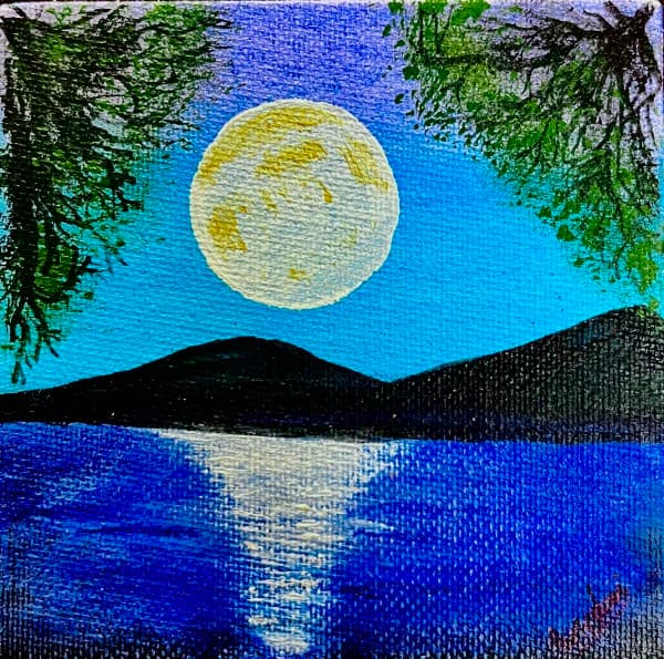 Moonlit Reflections | Contemporary Landscape Art