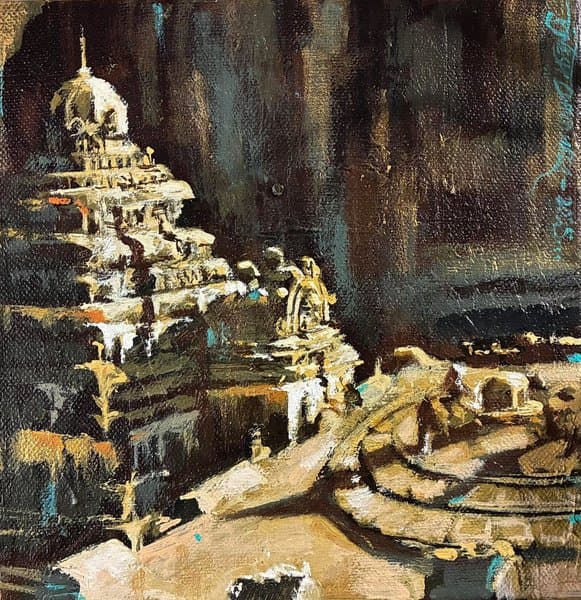 Ellora Gold Light | Handmade Heritage Wall Art