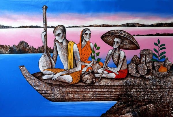 Song of the River | Original Folk Life Painting