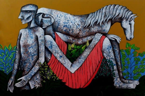 The Chronology of Human Instincts | Acrylic Canvas Painting