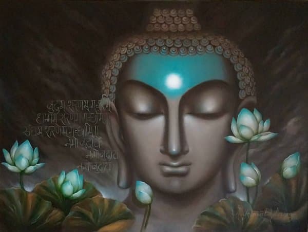 Divyam | Handmade Buddha Canvas Painting