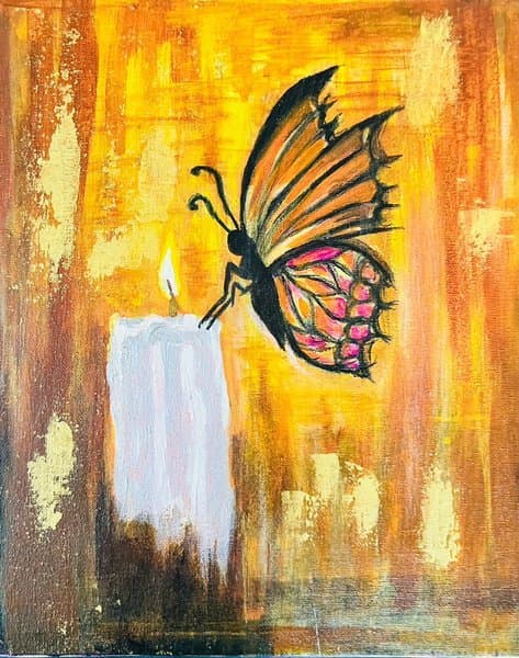 Wings of Hope | Handmade Butterfly Canvas Art