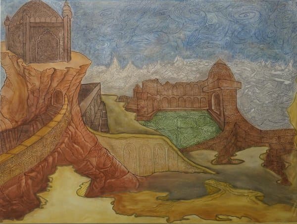 Sthirta Ka Anavaran | Fort Landscape Art