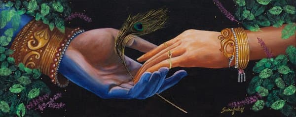 Bond Of Love | Radha Krishna Wall Painting