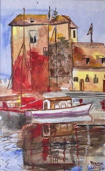 Building In Spain | Coastal Architecture and Harbor Wall Art