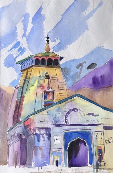 Kedarnath Temple |  Indian Heritage Architecture Wall Art