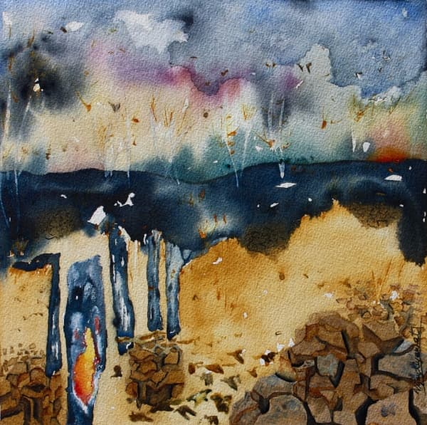 Greeshm Ritu | Summer Landscape Watercolor Art