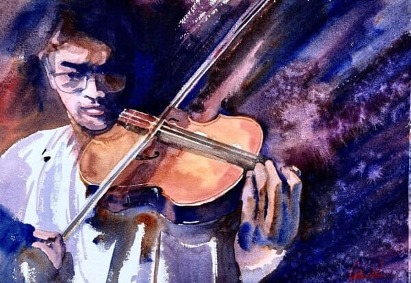 Musician | Violin Portrait Painting