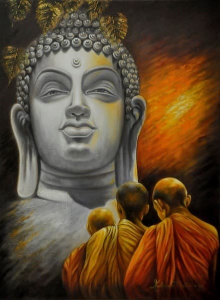 Buddha And Monks