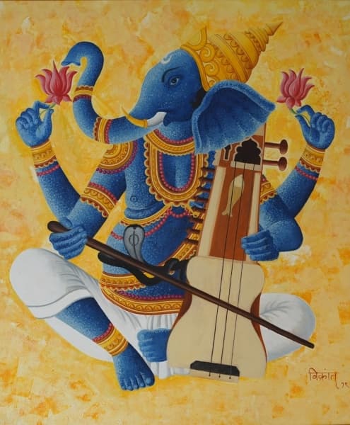 Harmony Of Blue Ganesha