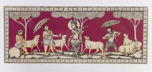 Krishna With Cowherd Friends