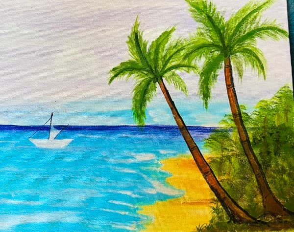 Seaside Bliss | Coastal Landscape Painting