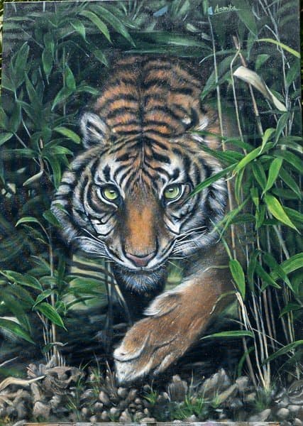 Emerging Majesty | Handmade Tiger Painting
