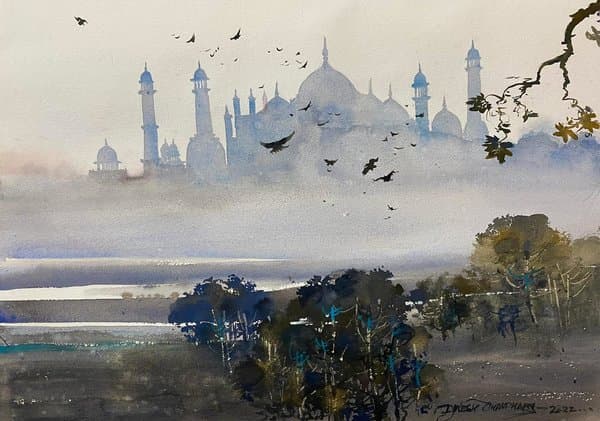 The Taj | Handmade Heritage Landscape Painting