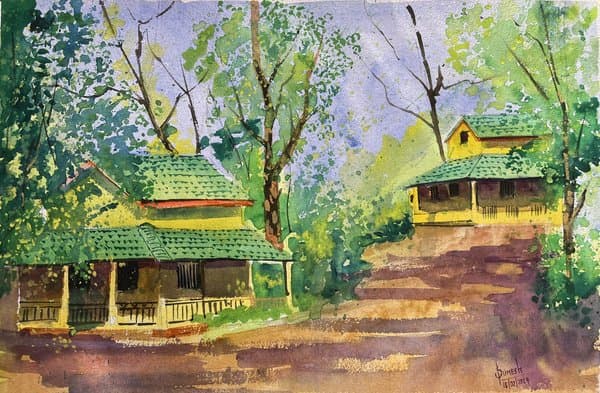 Green Houses | Countryside Wall Art