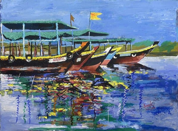Abstract Boats | Coastal Wall Art