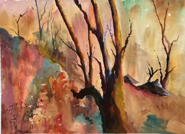 Radiant Forest | Watercolor Landscape Wall Art