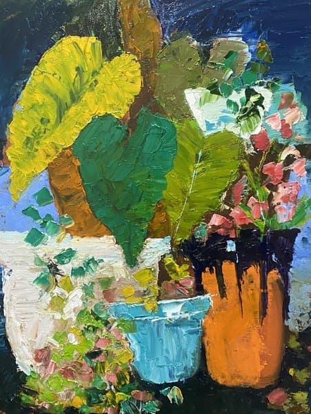 Backyard Garden | Botanical Wall Painting