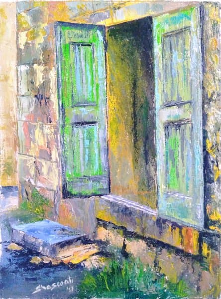 The Green Door | Rustic Heritage Wall Art