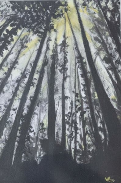 Whispers of the Forest | Minimalist Forest Canvas Art
