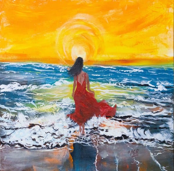 Embrace of the Horizon | Contemporary Figurative Seascape