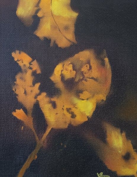 Golden Bloom | Contemporary Botanical Painting
