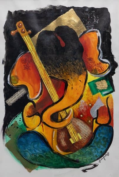 Ganesha | Mixed Media Spiritual Artwork