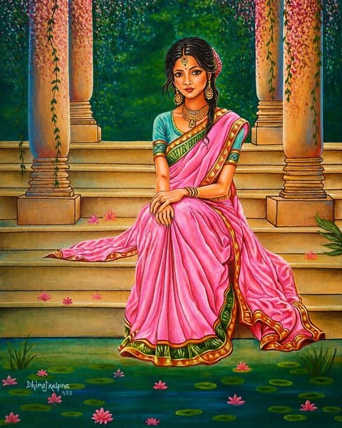 Whisper Of Serenity | Indian figurative painting