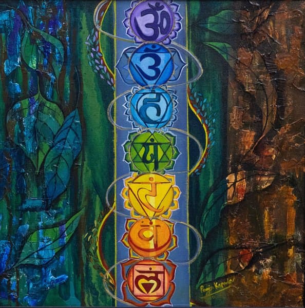 Sapta Prana - From Root To Crown | Spiritual Meditation Wall Art
