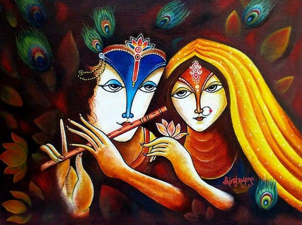Krishna & Radha Eternal Melody | Devotional Art