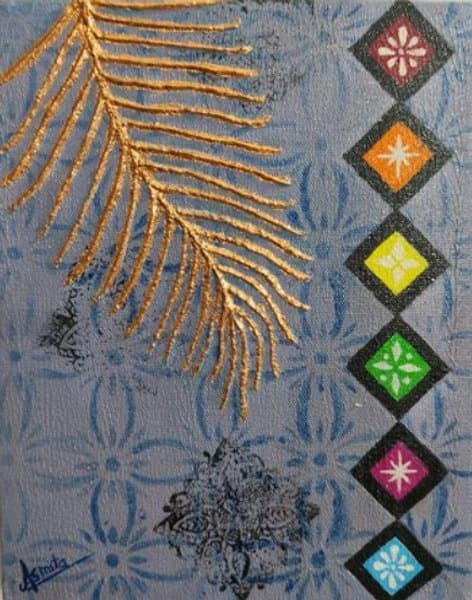 Gilded Leaves | Panel Painting Wall Decor