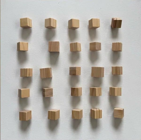 Still In Motion | Minimal Wooden Cube Wall Art