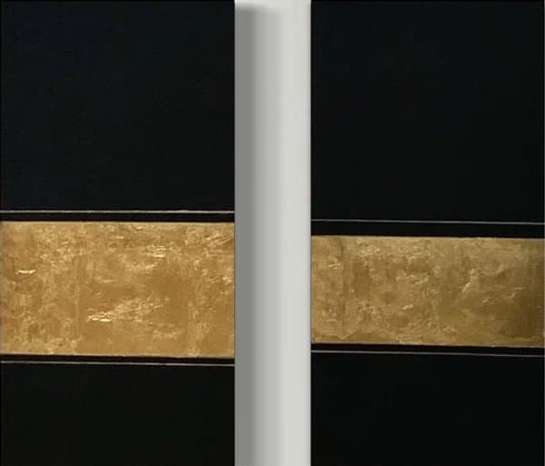 Golden Equilibrium | Modern Gold Leaf Abstract Art