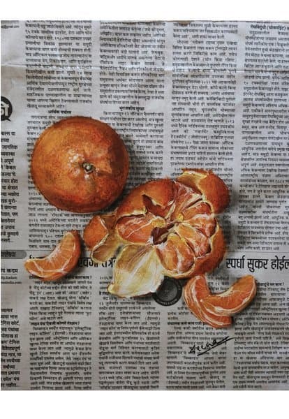 Staple Food Of Maharashtra | Contemporary Citrus Fruit Wall Art
