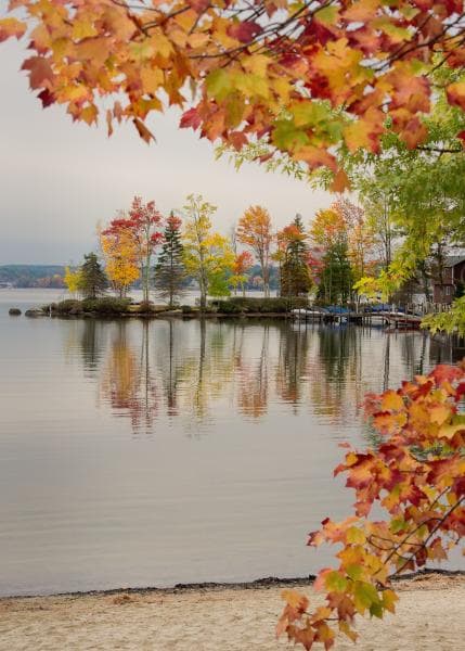 Us Autumn Lake Scenery