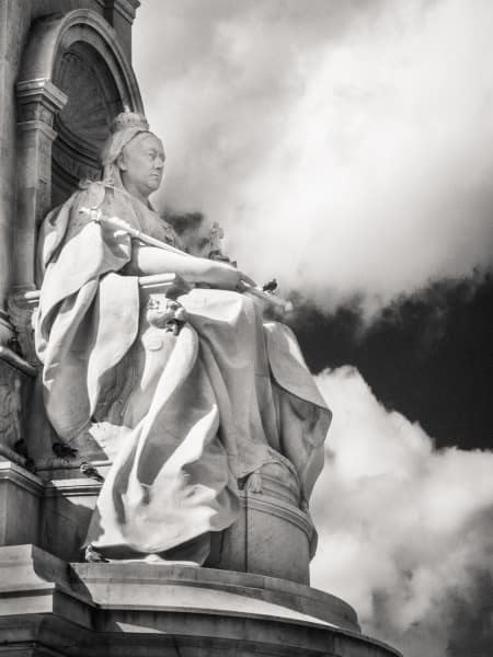 White Stoned Statue Queen Victoria